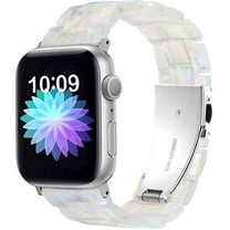 DizeyBoyo Resin Band Compatible with Apple Watch Bands 40mm/41mm/42mm iWatch Series 10/9/8/7/6/5/4/3/2/1/SE Fashion Lightweight Strap Bracelet Wristband Women-Aurora