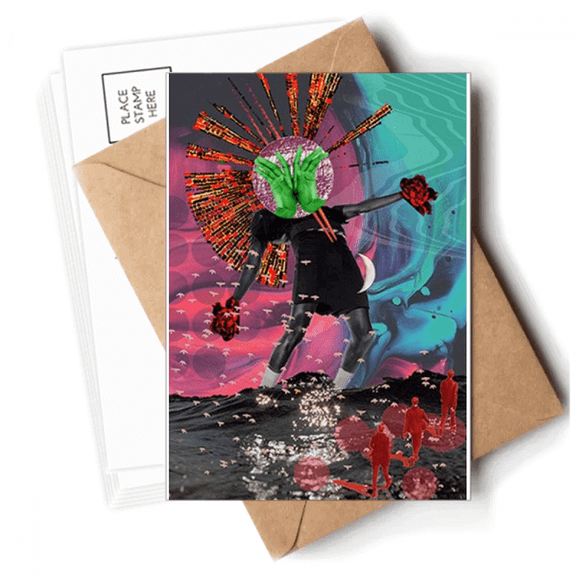 Dizzy And Fall Abstrat Art Postcards Envelopes Blank Note Cards Mailing