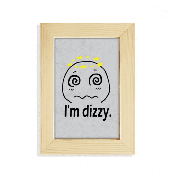 Dizzy Black Cute Chat Happy Pattern Desktop Display Photo Frame Picture Art Painting 5x7 inch