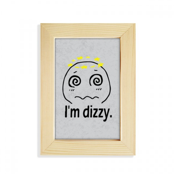 Dizzy Black Cute Chat Happy Pattern Desktop Display Photo Frame Picture Art Painting 5x7 inch