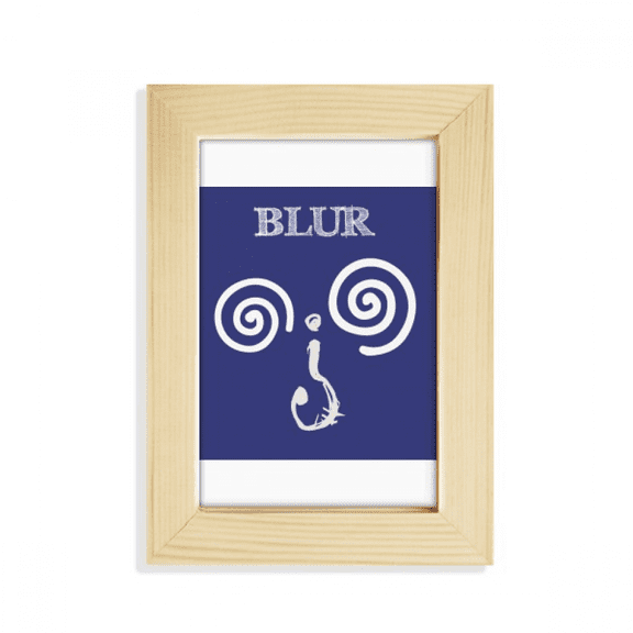 Dizzy Blue Emotion Question Mark Desktop Display Photo Frame Picture Art Painting 5x7 inch