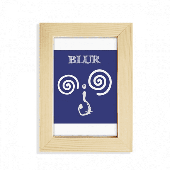 Dizzy Blue Emotion Question Mark Desktop Display Photo Frame Picture Art Painting 5x7 inch