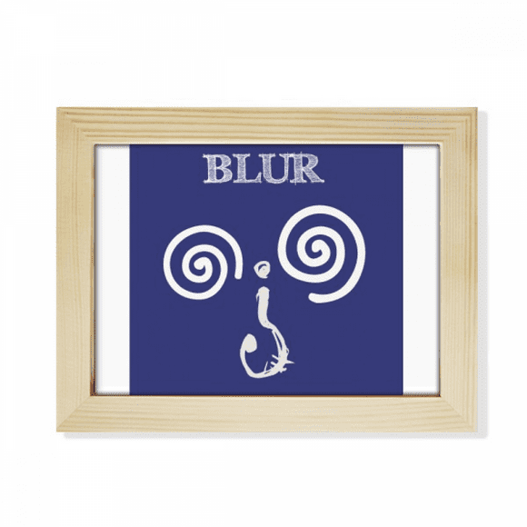 Dizzy Blue Emotion Question Mark Desktop Photo Frame Picture Art Decoration Painting 6x8 inch