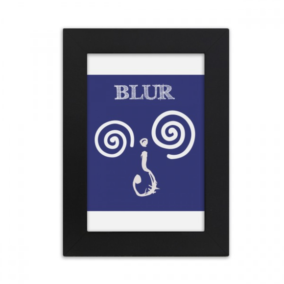 Dizzy Blue Emotion Question Mark Desktop Photo Frame Picture Display Art Painting Exhibit
