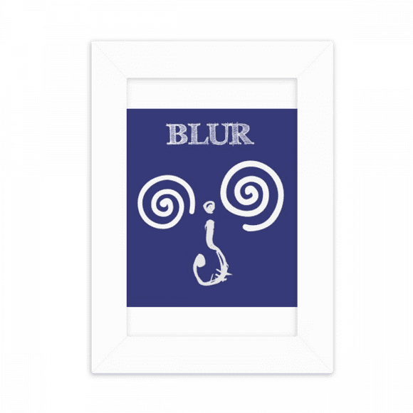 Dizzy Blue Emotion Question Mark Desktop Photo Frame Picture Display Decoration Art Painting