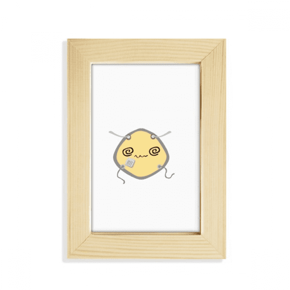 Dizzy Confused Head Expression Desktop Display Photo Frame Picture Art Painting 5x7 inch