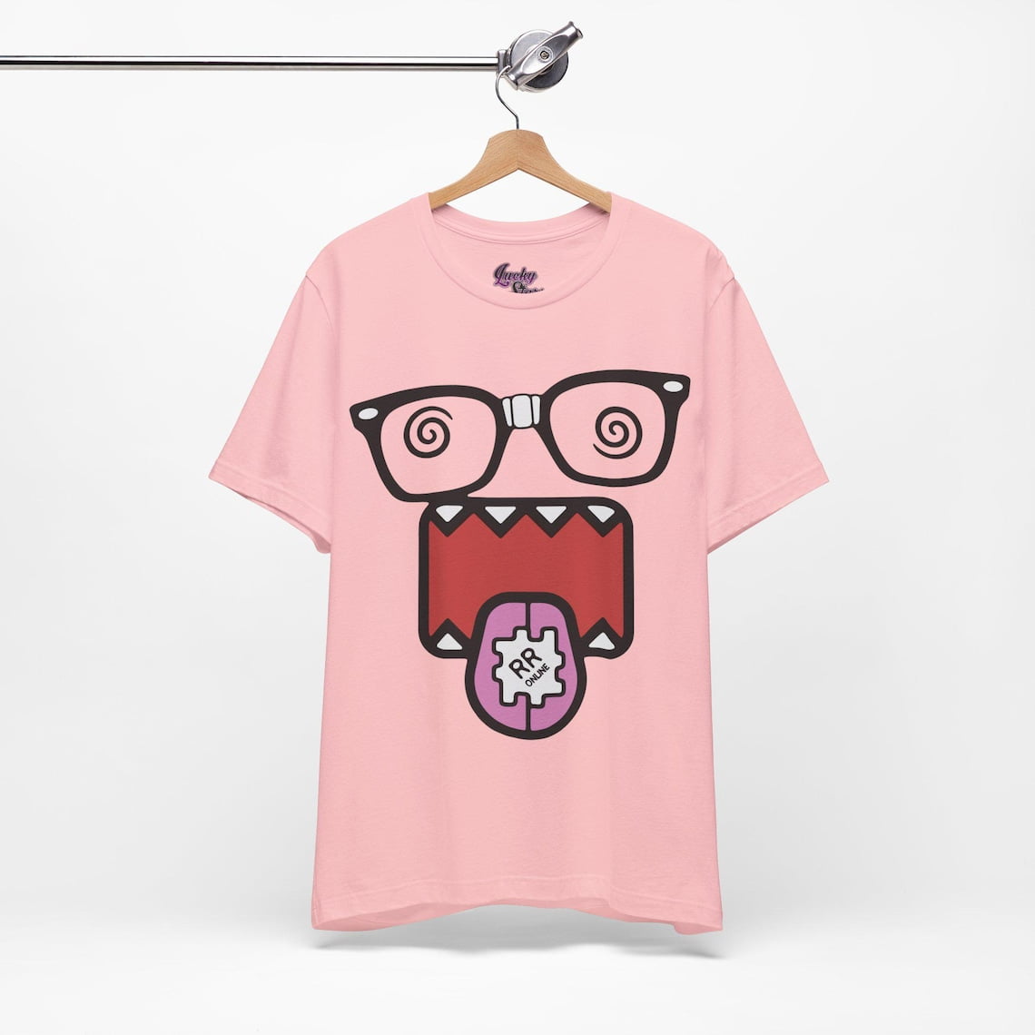Dizzy Domo Kun Tshirt - Unisex Emo Scene y2k Fashion Tee,Light Pink ...
