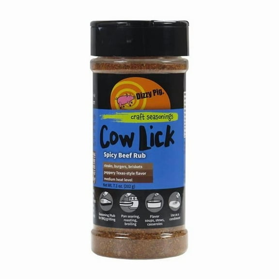 Dizzy Pig 7.1 oz Cow Lick Beef Seasoning Rub