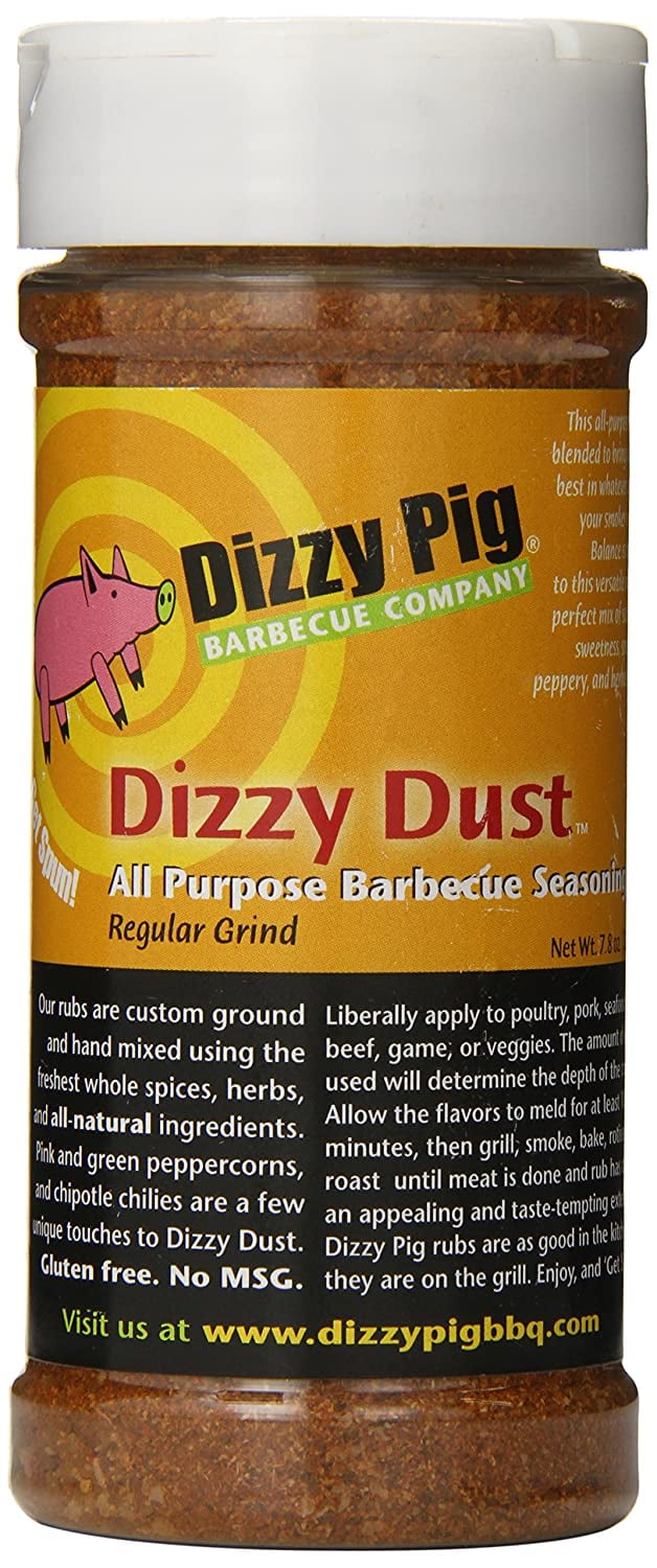 Dizzy Pig Cow Lick Spicy Beef Seasoning Rub - Texas-Style 8oz Shaker, MSG & Gluten Free, Handmade USA