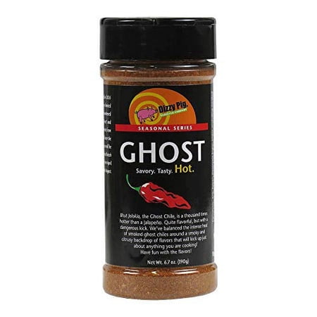 Dizzy Pig Ghost Seasoning Spice and Dry Rub - Spicy Ghost Pepper Seasoning Blend - Limited Release Rub - Natural, No MSG - 8 oz