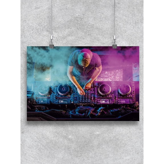 Dj At The Turntables Poster -Image by Shutterstock