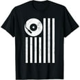 thumbnail image 1 of Dj Deejay Disk Jockey Turntable American Flag Djing T-Shirt, 1 of 4