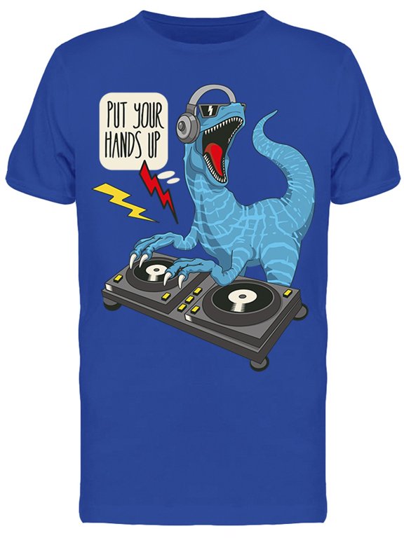 Dj Dinosaur T-Shirt Men -Image by Shutterstock, Male x-Large