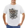 thumbnail image 1 of Dj Elephant Vintage T-shirt Mens Cotton Classic Crewneck Short Sleeve Tees Unisex White XL, 1 of 2