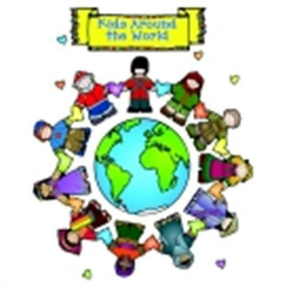 Dj Inkers Elementary School Kids Around World Design Bulletin Board Set, Grades Pre K2