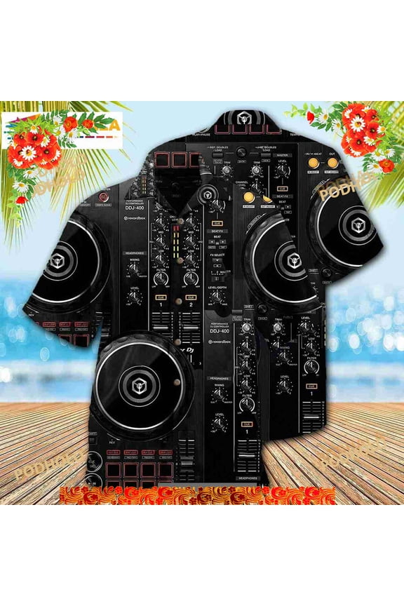 Dj Lover Yes I Am Dj Black Beach Summer Hawaiian Shirt