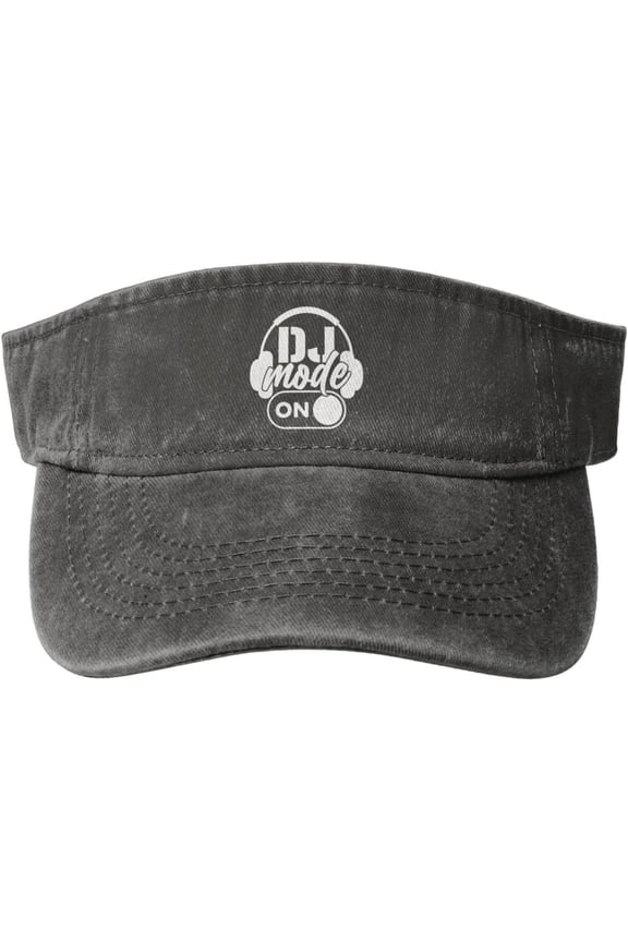 Dj Mode On Sport Sun Visor Hats Cotton Empty Top Cap for Running Golf