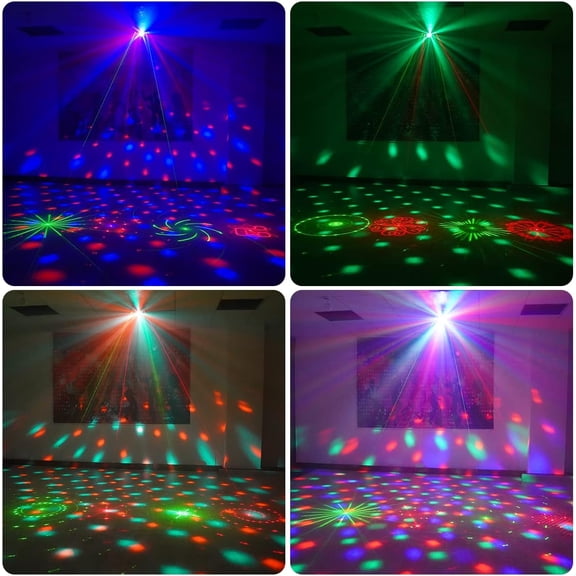 Dj Party Disco Ball Light Support DMX512 and Sound Activated, LED Stage Strobe Lighting for Parties Indoor Dance Floor Birthday Rave Bar Karaoke KTV Xmas Christmas Wedding Show Club