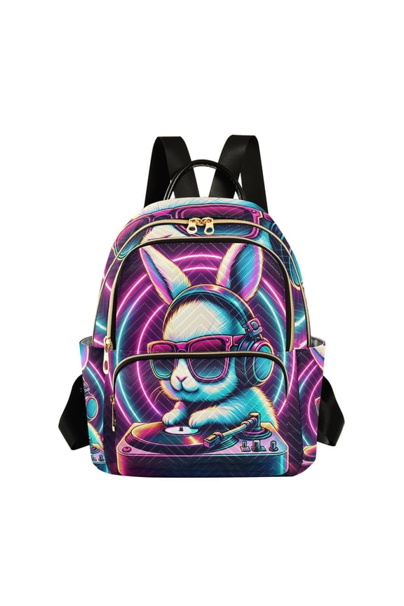 Dj Rabbit Sunglasses Travel Laptop Backpack Casual Daypack Lightweight Bookbag Compartment for Business