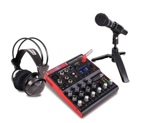 Dj Tech STUDIOPACK702 Full Digital Recording Studio Kit W/7-channel Mixer W/usb Recorder, Microphone, Headphones, Software