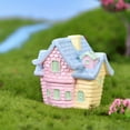 Djadtgl Miniature Fairy Garden Stone House Mini Resin House Fairy