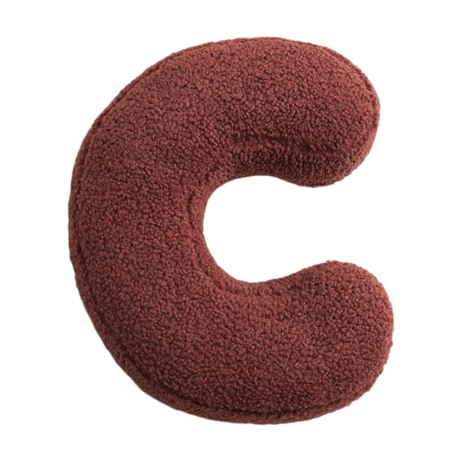 Djadtgl Velvet Initial Letter Pillow English Letters Pillow Sofa