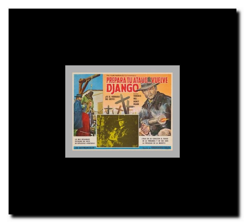 Django Sees Red Framed Movie Poster