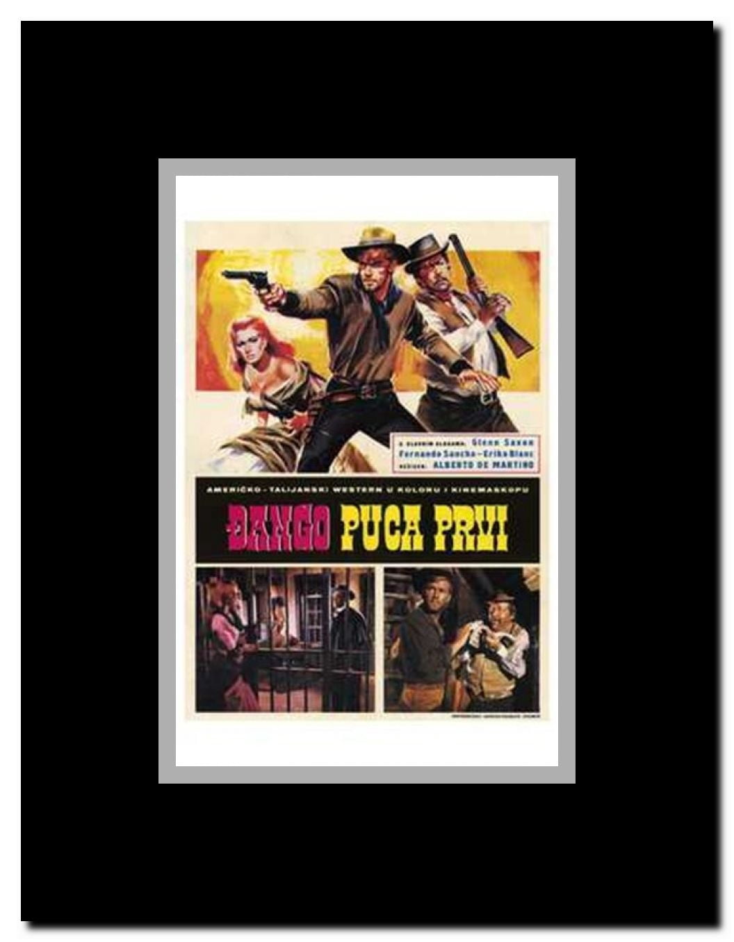Django Shoots First Framed Movie Poster
