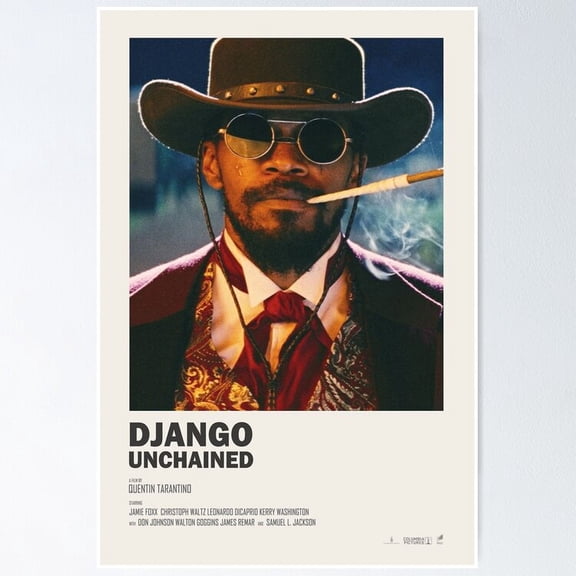 Django Unchained Alternative Western Movie Wall Decor, Unframed Poster