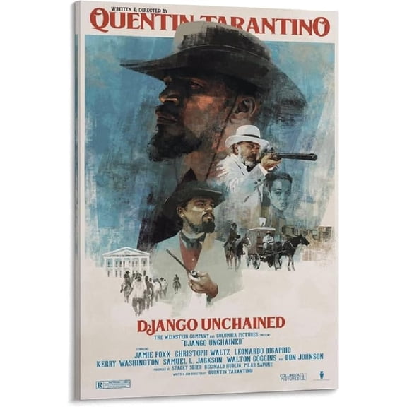 Django Unchained Classic Art Movie Poster (8) Canvas Art Poster And Wall Art Picture Print Modern Family Bedroom Decor Posters 16x24inch(40x60cm)