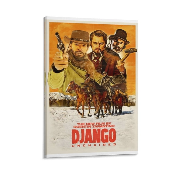 Django Unchained Movie Artwork Poster Cool Artworks Painting Wall Art Canvas Prints Hanging Picture Home Decor Posters Gift 16x24inch(40x60cm)