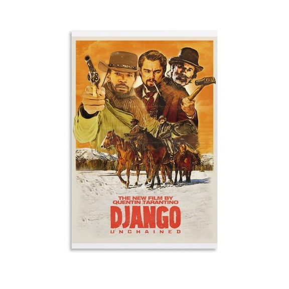 Django Unchained Movie Artwork Wall Art Poster Scroll Canvas Painting Picture Living Room Decor Home 16x24inch(40x60cm)