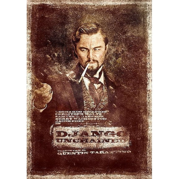 Django Unchained Movie Poster 12x16 Print on Metal Sign 12in x 16in #143352 Square Adults Best Posters