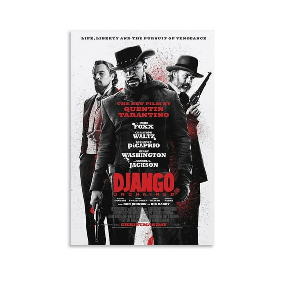 Django Unchained Movie Poster Posters Art Print Wall Photo Paint Poster Hanging Picture Family Bedroom Decor Gift 24x36inch(60x90cm)