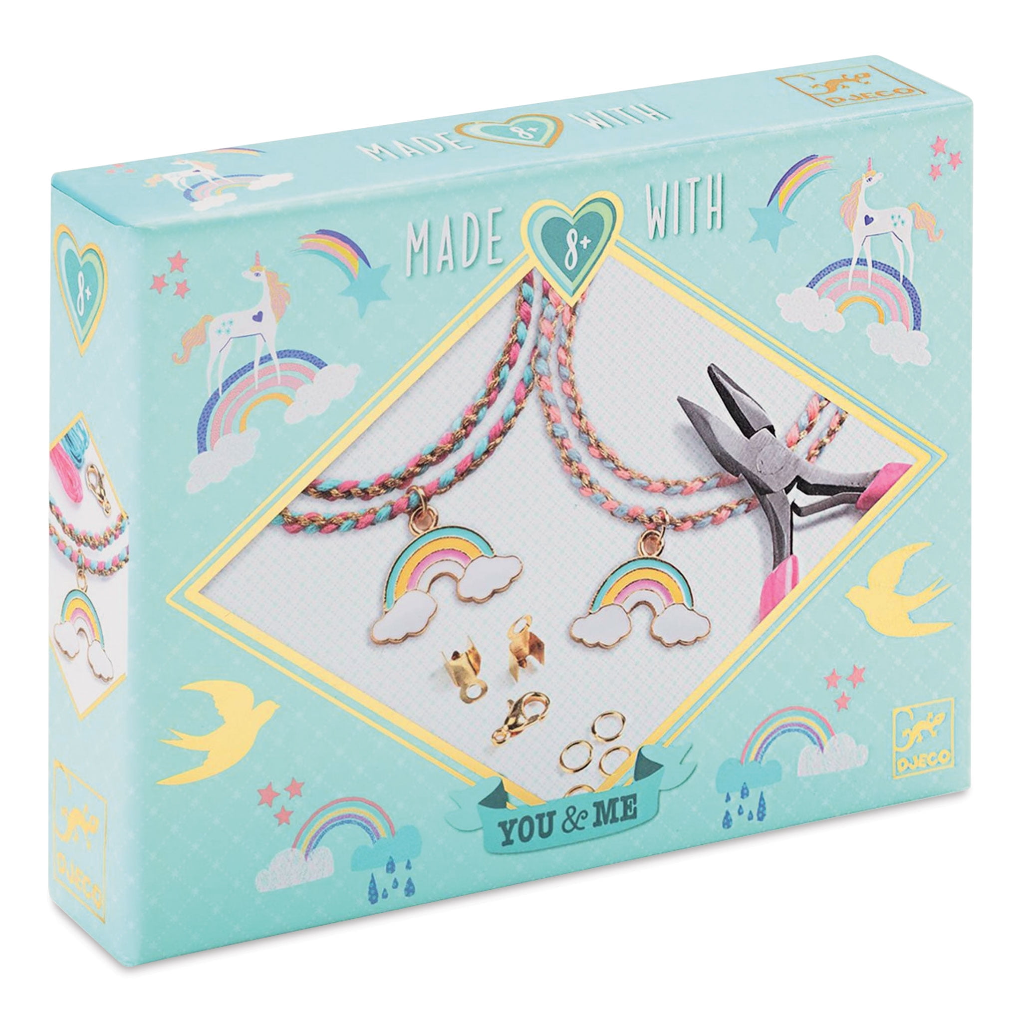 DIY Bead Jewelry Making Kit for Kids Girls Jewelry Making Kit for Girls  with Mermaid Starfish Shell Unicorn Creativity Beading Kits