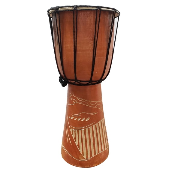 Djembe Drum Hand Carved Bongo African Inspired Music Also An Awesome Gifting Idea Unique Dcor Option 16" Tall