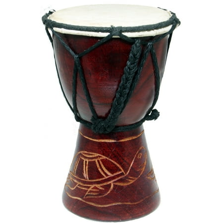 Djembe Drum Hand Carved Bongo African Inspired Music NOVELTY DECORATIVE DISPLAY ONLY. NOT Performance Quality. 6" Height