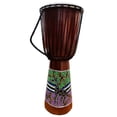 thumbnail image 1 of Stoneage Arts Djembe Drum African Inspired Bongo Solid Wood Varying Dot Art Patterns (Giraffe, 16 Inch), 1 of 6