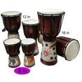thumbnail image 1 of Djembe Drum Unique Sand Design Effect African Inspired Hand Made Musical Dcor 8 Inch Giraffe Pattern, 1 of 5