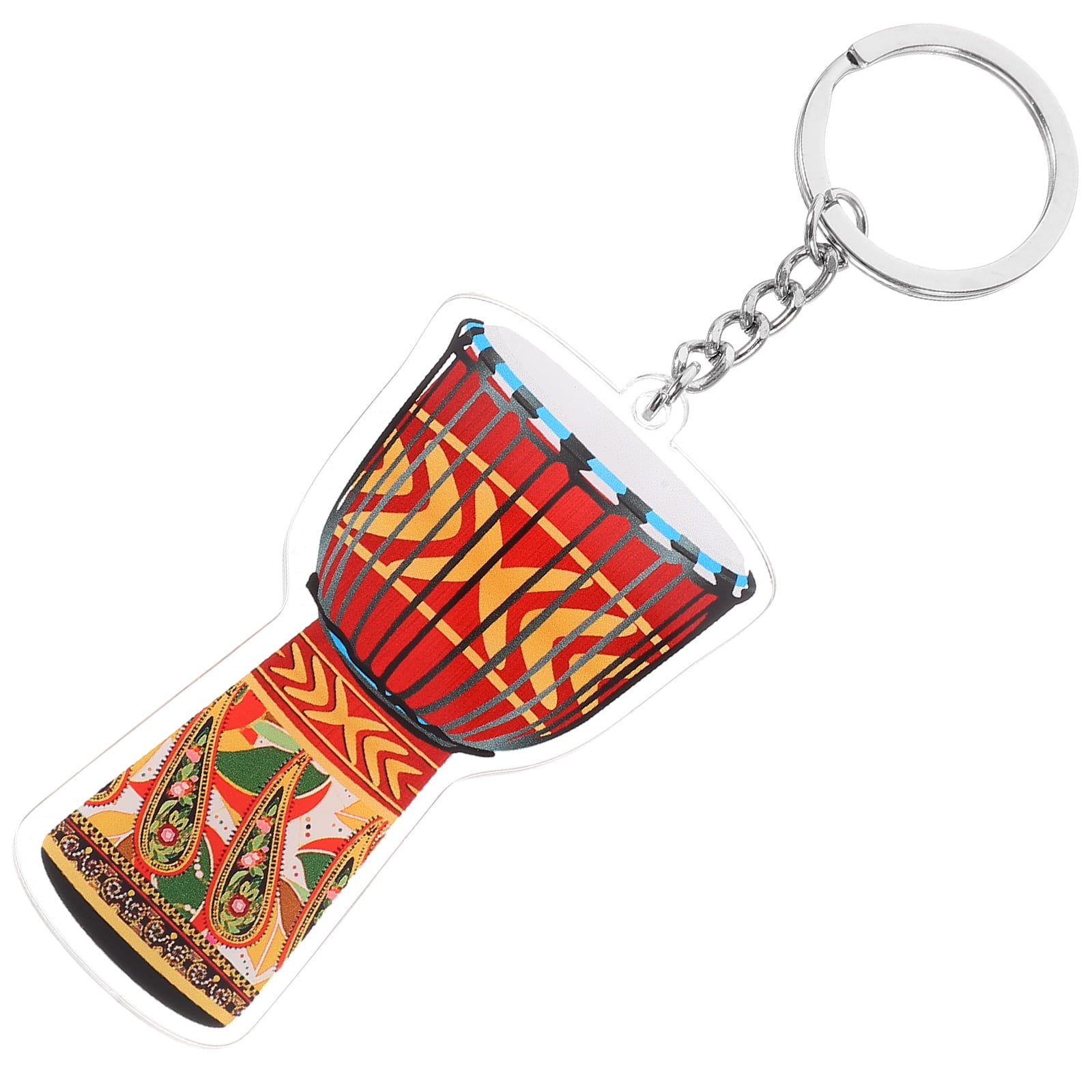 Djembe Keychain African Drum Music Decorative Fob Gift for Girlfriend
