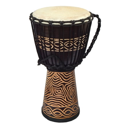 Djembe Standard Linecarv, 16" tall, 8" head, NK047