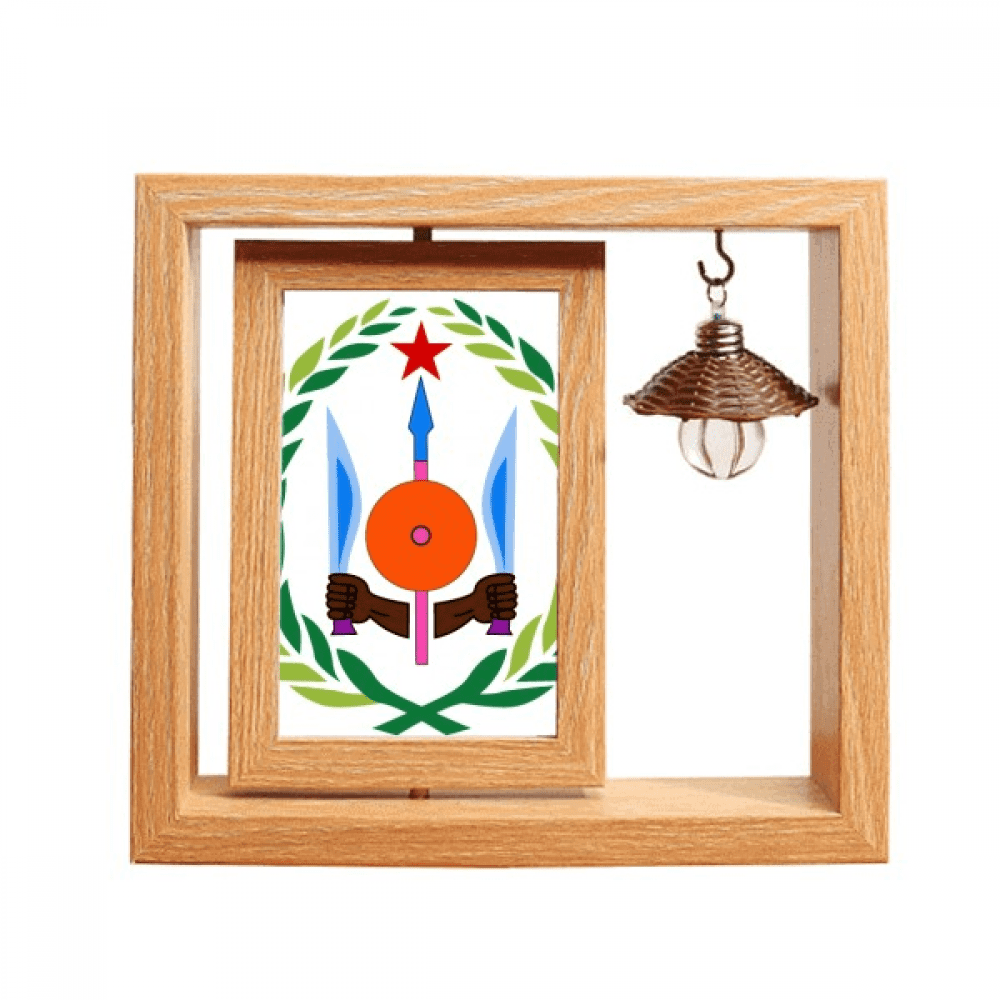 DIYthinker Braided Leather Bracelet With Djibouti National Emblem Charm - Adjustable Wristband