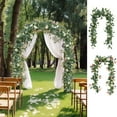 thumbnail image 1 of Djibouti Realistic Green Decorative Ivy Vine - Artificial Plant Garland for Wedding Arch Home Dining Table Winding Wall Hanging Ceiling Christmas Decoration, 74.80 in, 1 of 7