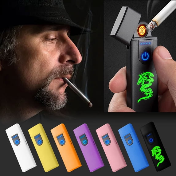 Djibouti USB Rechargeable Lighter, Touch-Sensitive Electric Arc Lighter, Stylish Charging Lighter, Innovative Plasma Ignition Device for Smoke-Free and Eco-Friendly, Blue