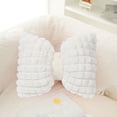 thumbnail image 1 of Djiypn 1 PC Bow Throw Pillows Cute Bowknot Plush Pillow Home Decor Stuffed Decorative Bow Lumbar Pillow for Men Women Bed Decor Accessories, White, 1 of 7