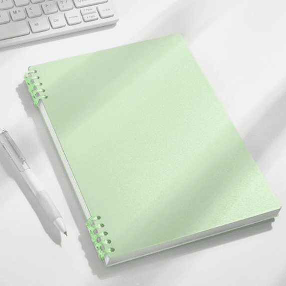 Djiypn 1 Pack B5 Notebook Spiral Journal Refillable 9.8"x6.9" Notebook with 12 Binder, Home Office Lined Journal for Women & Writing, Mint Green