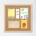 thumbnail image 1 of Djiypn 1-Pack Cork Board with Linen, 12" x 12" Hanging Wood Framed Bulletin Board, Picture Display Board Corkboards for Wall Home Office Decor (Brown), 1 of 8
