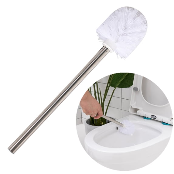 Djiypn 1-Pack Household Toilet Brush – Stainless Steel Toilet Cleaning Brushes, Durable Plastic Toilet Scrubbers for Bathroom Cleaning
