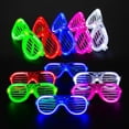 thumbnail image 1 of Djiypn 1Pack LED Glasses,Glow glasses,Light up glasses,Glow in the dark glasses,Party glasses Rave neon Flashing Party For Birthday Mardi Gras New Year's Eve Party Decoration, Purple, 1 of 10