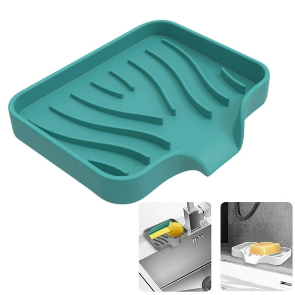 Djiypn 1Pack Soap Holder, Soap Dish for Shower, Easy to Clean, Soft Silicone Soap Holder, Self Draining Soap Holder Tray for Bathroom, Kitchen, Bathtub, To Keep Soap Dry, Green